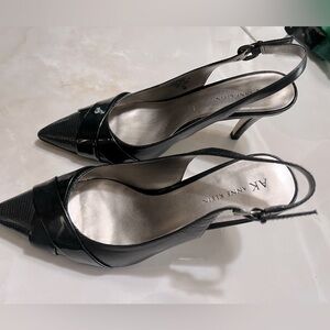 Anne Klein Crosby Sling Back Leather Heels